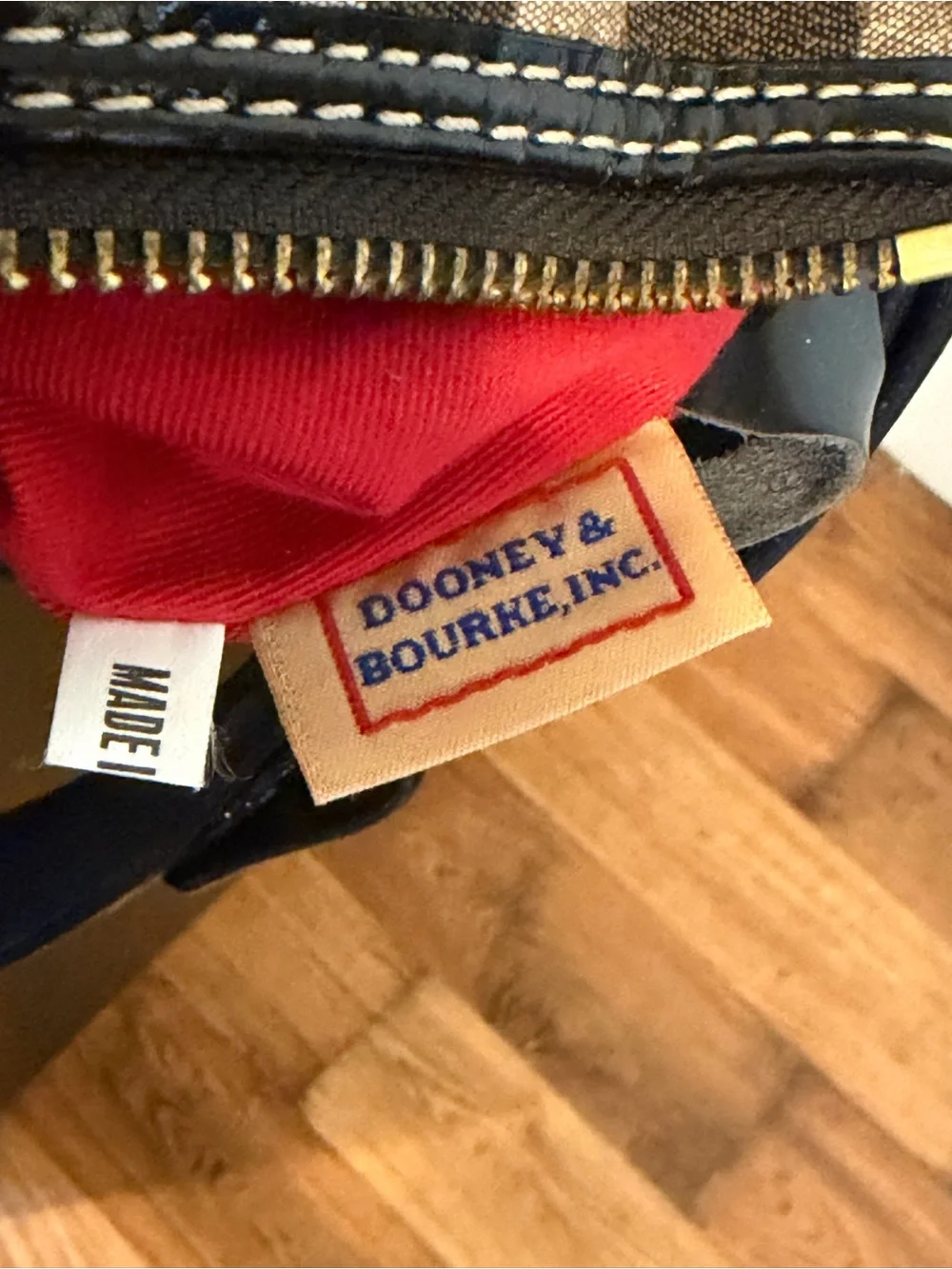 Dooney & Bourke Zebra Print Patent Hobo Bag Y2K